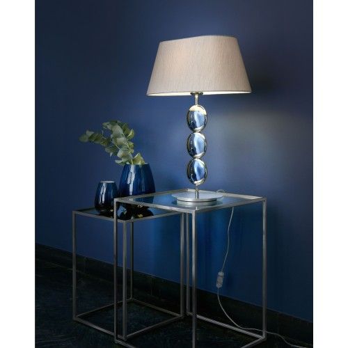Lampe de table design textile gris 55 cm SOFIA