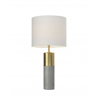 Table lamp concrete structure and gold metal 51 cm TURIN
