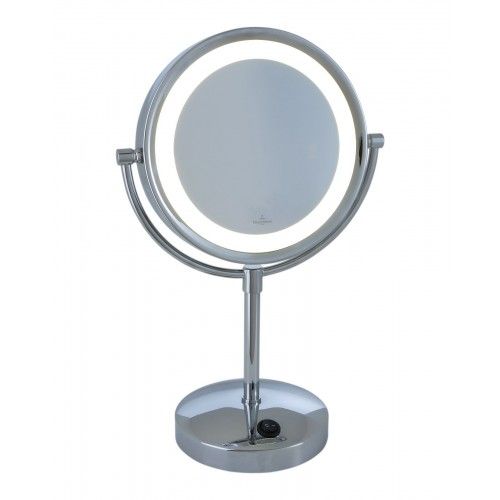 Specchio LED ingrandimento x5 in metallo cromato LONDON