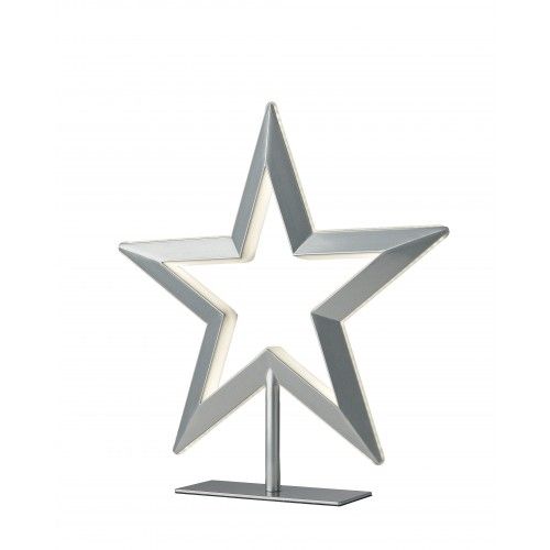 Silberne Stern-Tischlampe 43 cm MYRA