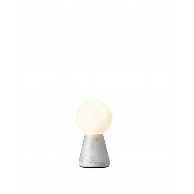 Lampe de table verre et marbre blanc 13 cm CARRARA