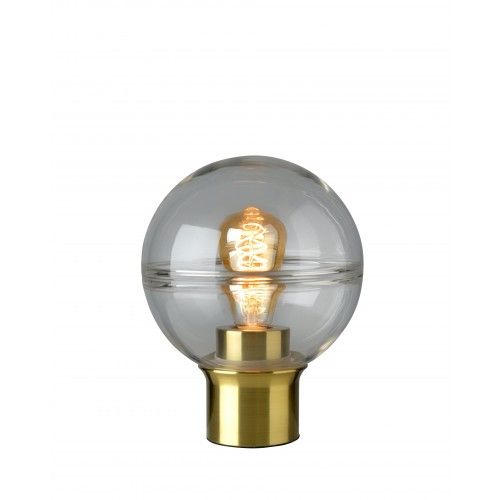 Lámpara de mesa de cristal ligero y metal de oro 24 cm TOKIO