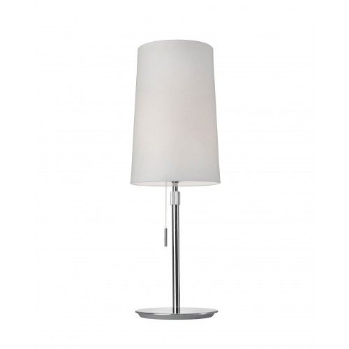 Witte textiel tafellamp met verstelbare hoogte 59 cm