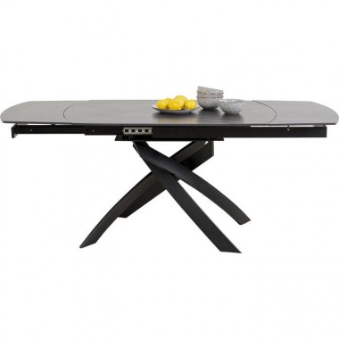 Table à rallonges noire 120-180 cm TWIST