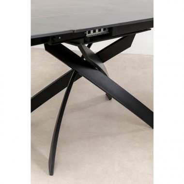 Table à rallonges noire 120-180 cm TWIST