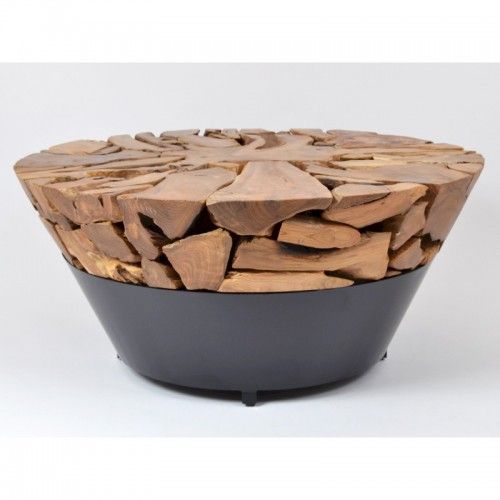 CASTILLO salontafel van hout en metaal 100 cm
