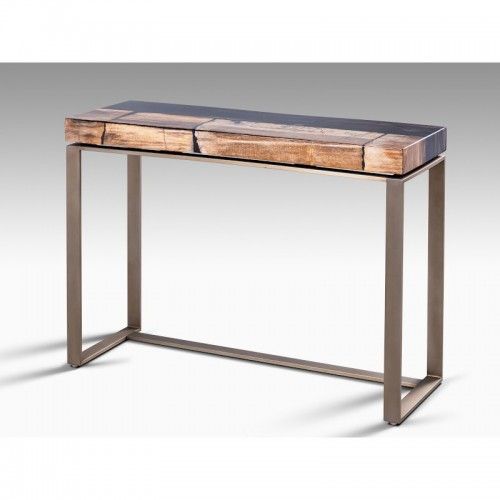Console in natural stone and steel 90 cm CESARO