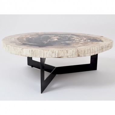 Stone and steel coffee table height 30 cm INCOGNITO DRIMMER - 3