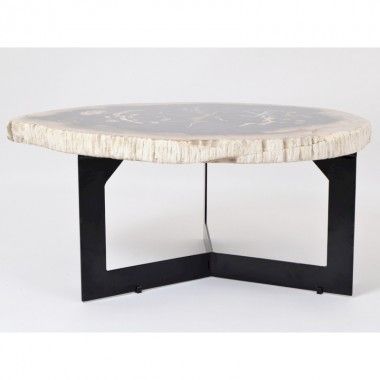Table basse en bois pétrifié hauteur 40 cm INCOGNITO