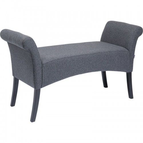 Dark gray fabric bench 107 cm MOTLEY