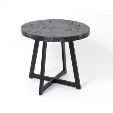 Round table in teck 60 cm COUNTER DRIMMER - 1