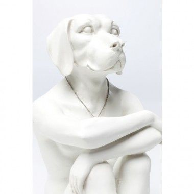 Weiße dekorative Figur Gangster Hund Kare design - 8