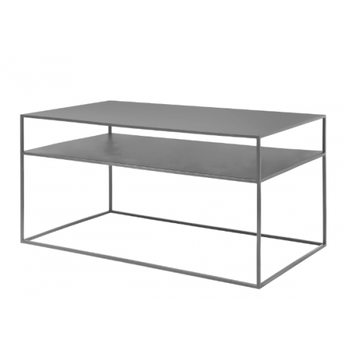 Niedriger Tisch aus dunkelgrauem Stahl 90 cm FERA Blomus - 1
