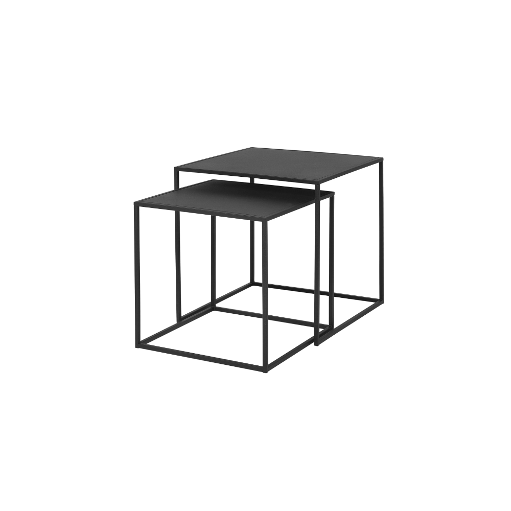 Set de 2 tables d'appoint noire 40 cm FERA Blomus - 1