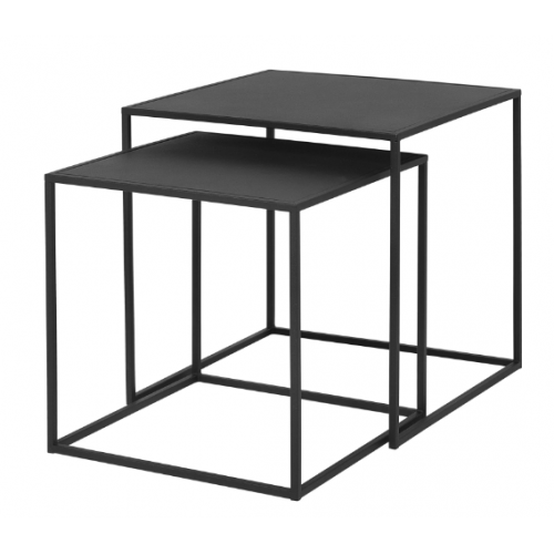 Set de 2 tables d'appoint noire 40 cm FERA Blomus - 1