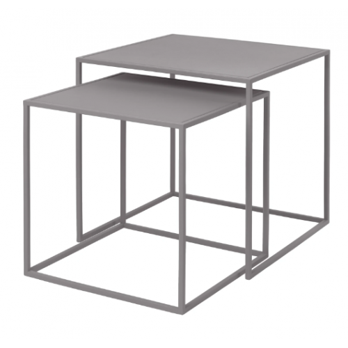 Set di 2 tavoli extra grigio chiaro 40 cm FERA Blomus - 1