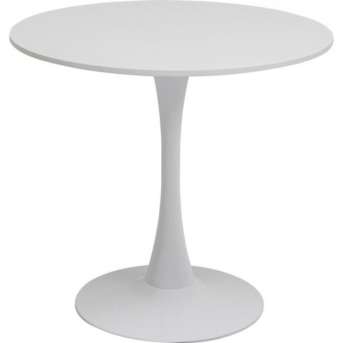 Table blanche 80cm pied tulipe SCHICKERIA Kare design - 1