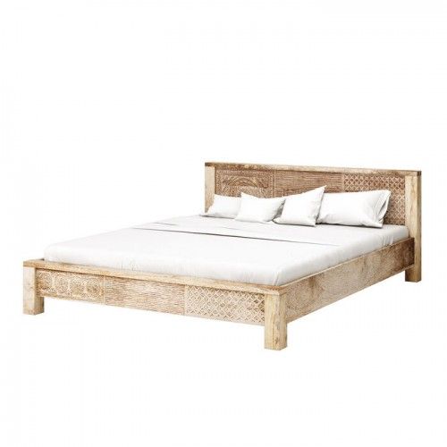 Bed 180 cm ethnic light wood PURO Kare design - 1