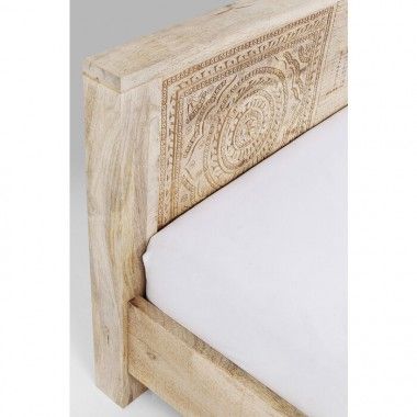 Bed 180 cm ethnic light wood PURO Kare design - 7