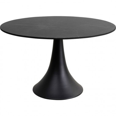 Mesa de cerámica y pie de tulipa negro 110cm GRAND POSSIBILITA Kare design - 1