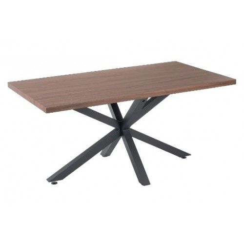Rechteckiger Esstisch aus Holz und schwarzem Metall 160 cm MESA IXIA - 1 Rechteckiger Esstisch aus Holz und schwarzem Metall 160 cm MESA IXIA - 1