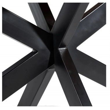 Table à manger ovale en bois et métal noir 160cm MESA IXIA - 4