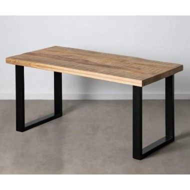 Table à manger rectangulaire en bois et fer 160cm MESA IXIA - 3