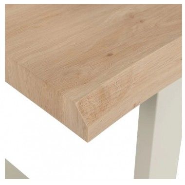 Table à manger rectangulaire en bois et métal crème 160cm MESA IXIA - 4