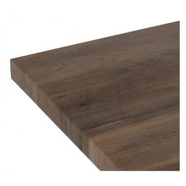 Table à manger rectangulaire en bois marron et métal noir 150cm MESA IXIA - 3