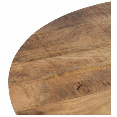 Table à manger ronde en bois et fer noir 90cm MESA IXIA - 4