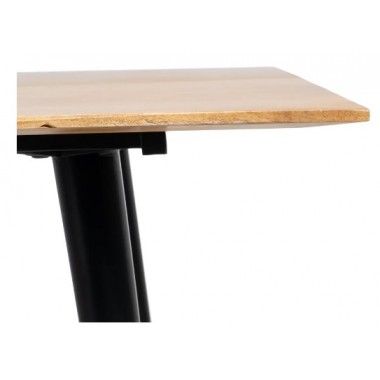 Table à manger rectangulaire en bois clair et fer noir 160cm MESA IXIA - 4