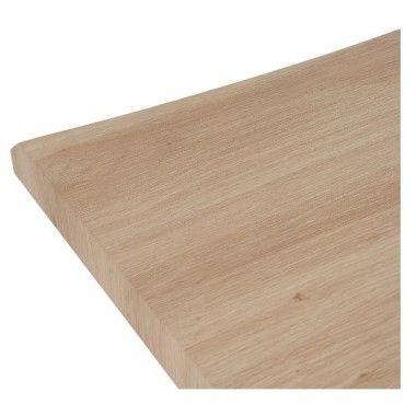 Table à manger rectangulaire en bois naturel et métal crème 180cm MESA IXIA - 3