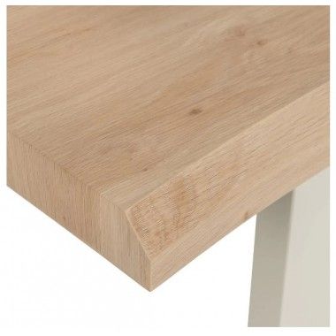 Table à manger rectangulaire en bois naturel et métal crème 180cm MESA IXIA - 4
