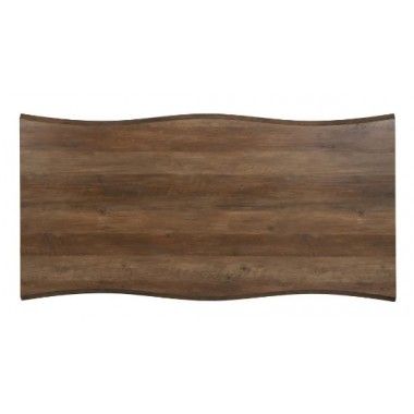 Table à manger rectangulaire en bois marron et métal noir 180cm MESA IXIA - 9