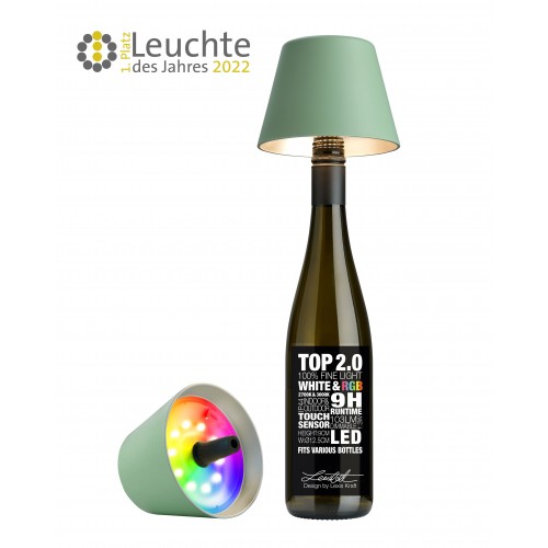 Lampe bouteille rechargeable RGBW vert olive TOP 2.0 SOMPEX SOMPEX - 2