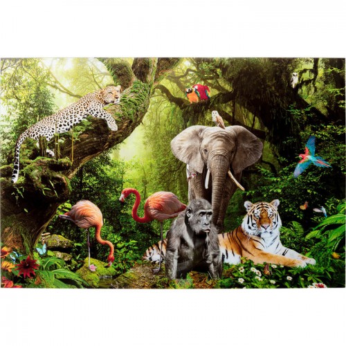 Pintura de bosques lluviosos animales PARADISE Kare design - 2