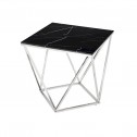 Tavolino in metallo effetto marmo 61x61 cm NOVA