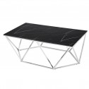 Tavolino in metallo effetto marmo 122x66cm NOVA