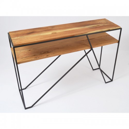 Console natural wood black...