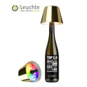 Lampada bottiglia ricaricabile TOP 2.0 oro RGBW SOMPEX
