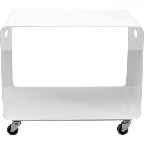 White coffee table with roulette 60x40cm CASA Kare design - 1
