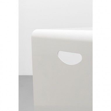 Table basse blanche à roulette 60x40cm CASA Kare design - 6
