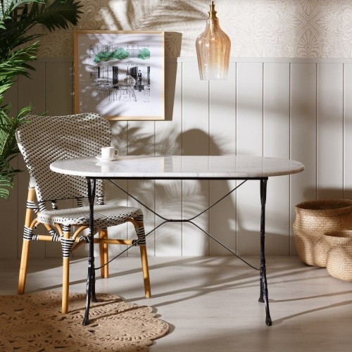 Ovale marmeren bistrotafel 120x60 cm Kare Design