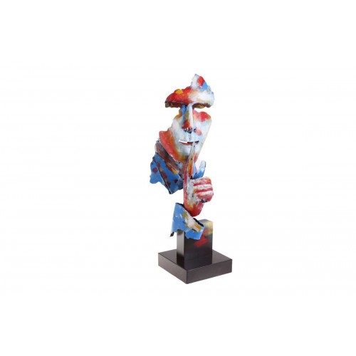 Multicolor sculpture silent man 70cm PIGMENT SOCADIS - 1