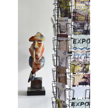 Multicolor sculpture silent man 70cm PIGMENT SOCADIS - 2