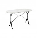 Oval marble bistro table 120x60 cm Kare Design