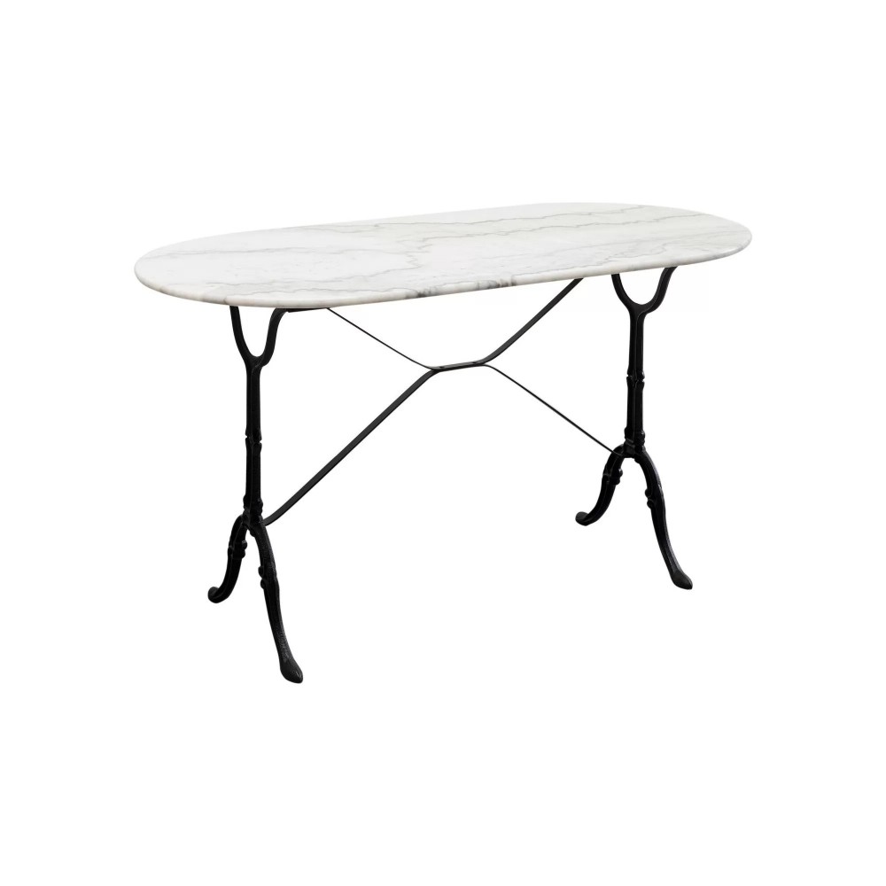 Table bistrot marbre ovale 120x60 cm Kare Design