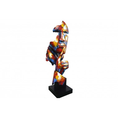 Multicolor Skulptur still Mann 120cm PIGMENT SOCADIS - 2
