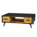 Tables low wood black 2 drawers 1 niche HERIK SOCADIS - 1