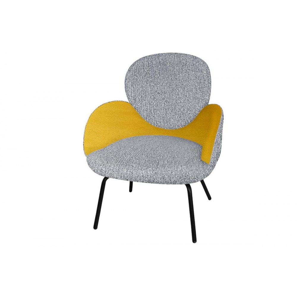 Armchair gray yellow CONFORT SOCADIS - 1